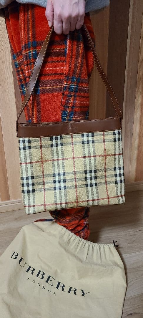 BURBERRY＊美品＊チェック柄トートバッグ＊バーバリー