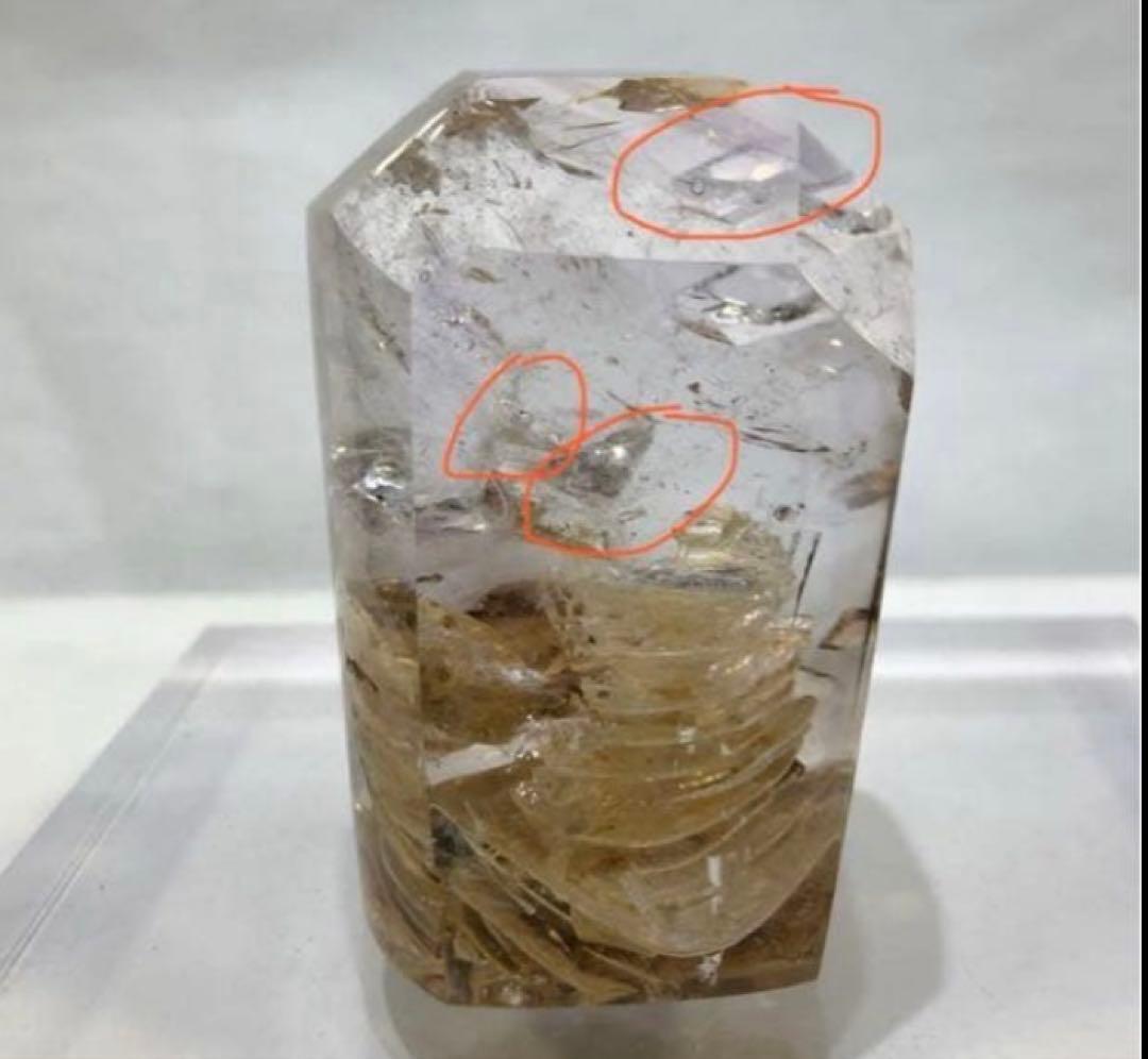 水入り水晶　ウォーターインクォーツ　天然石のおまけつき