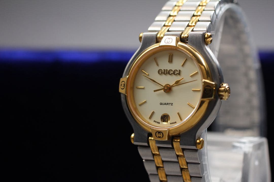【動品】GUCCI グッチ GG 9000L レディース クオーツ 腕時計