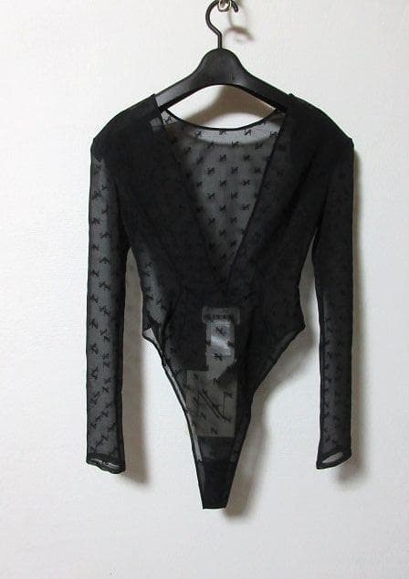 新品 HAENGNAE ヘンネ KISHIMEN LOGO SHEER TOP