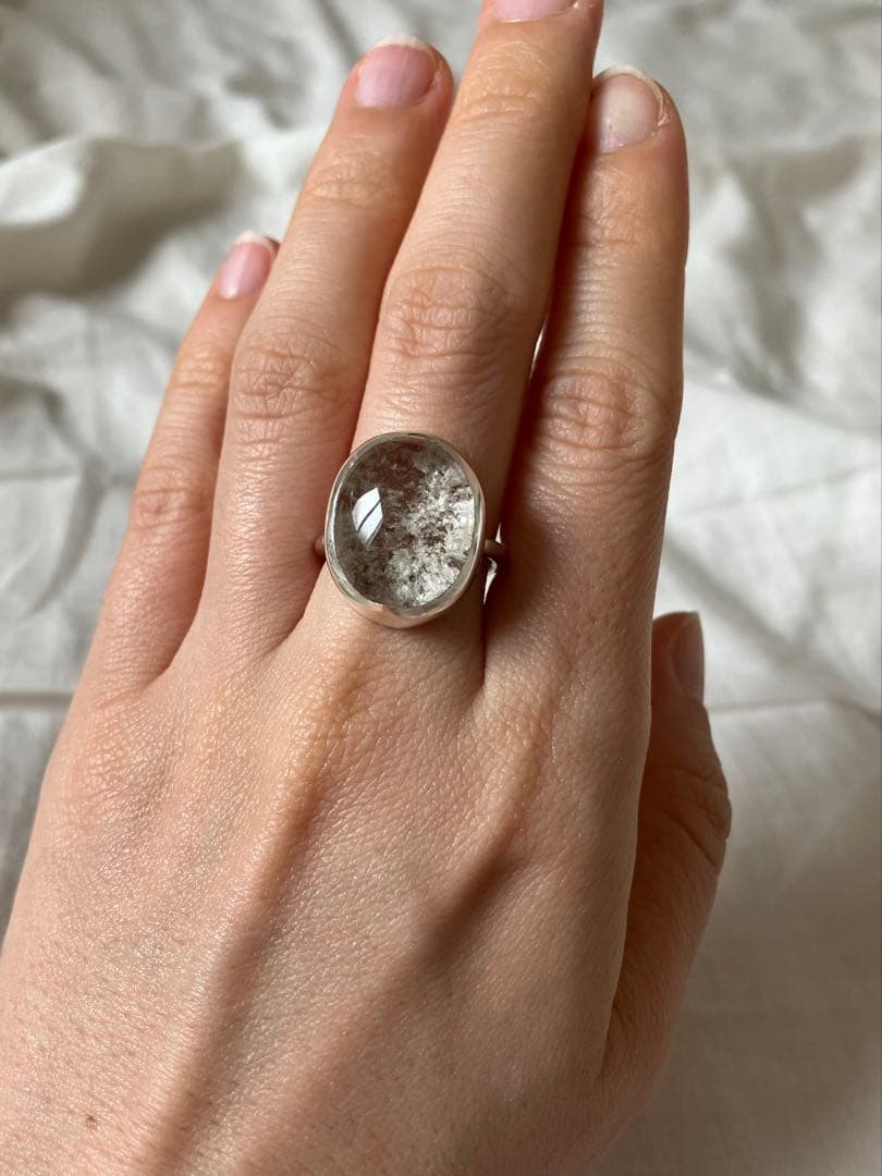 ガーデンクォーツ×シルバー950 リング/13号