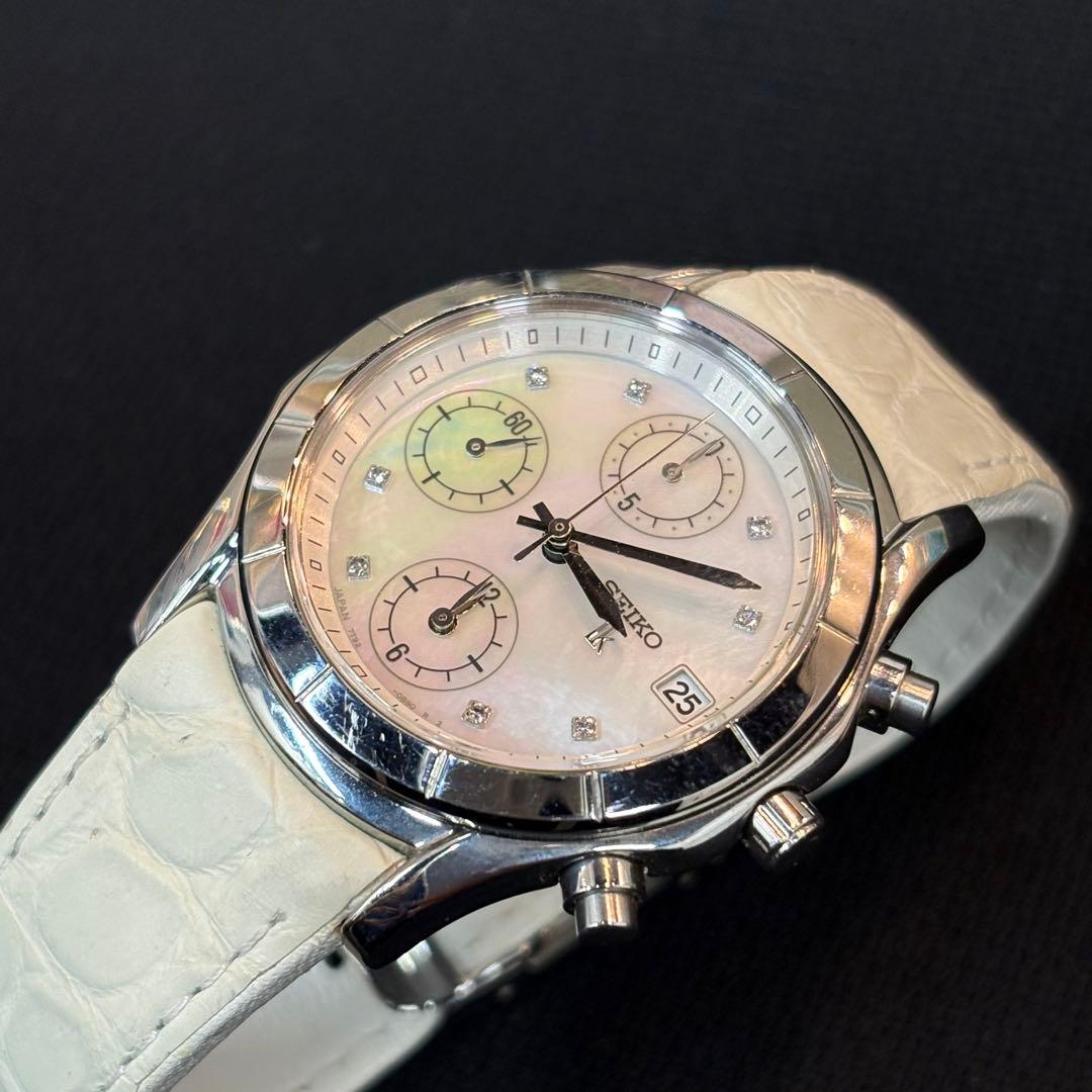 【稼動品】 セイコー ルキア 7T92-0BV0 クロノグラフ クォーツ