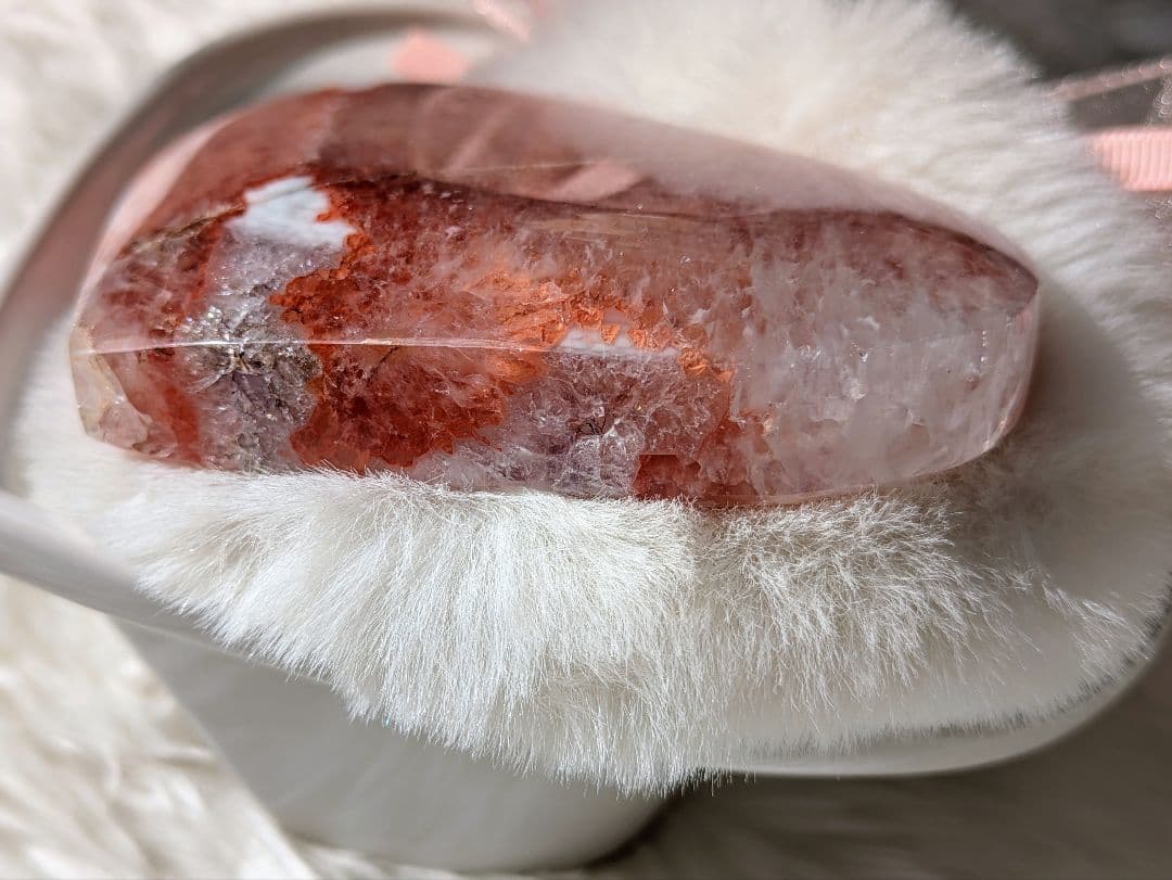 希少　☆瑪瑙　クラスター　ハート☆　ピンク　共生あり