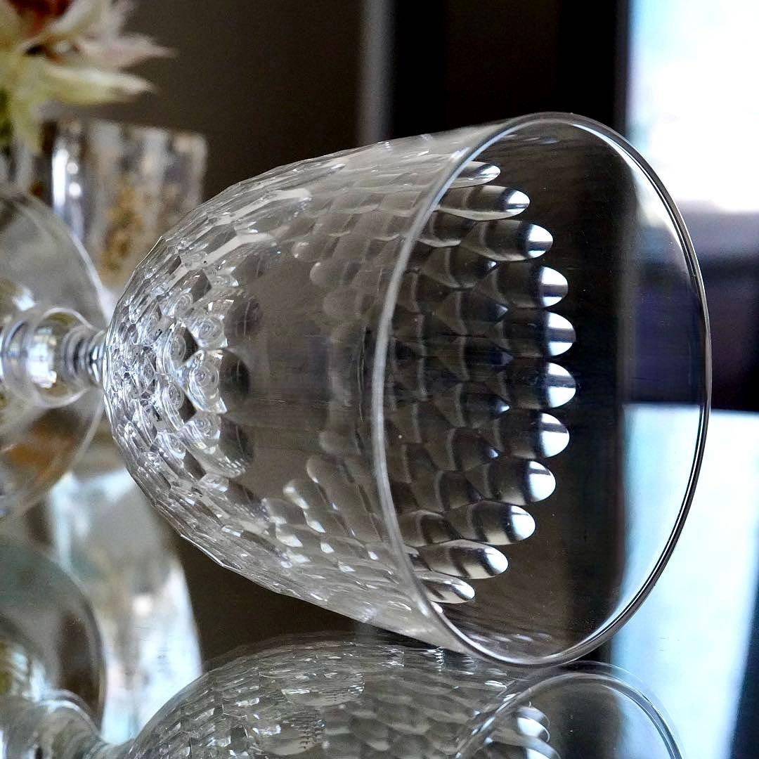 最大サイズ★オールド バカラ T6406 美品 BACCARATワイングラス