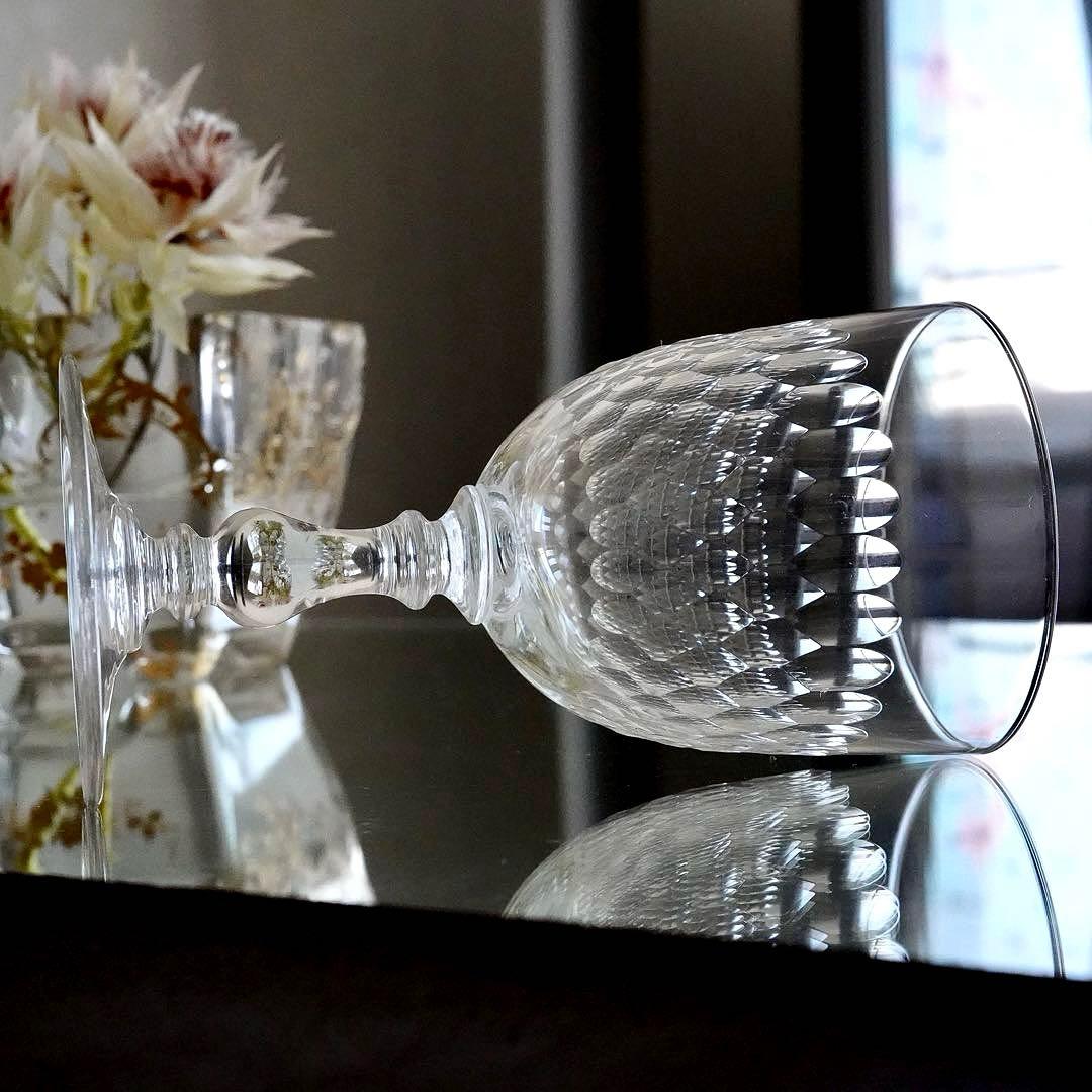 最大サイズ★オールド バカラ T6406 美品 BACCARATワイングラス