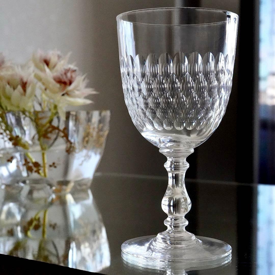 最大サイズ★オールド バカラ T6406 美品 BACCARATワイングラス