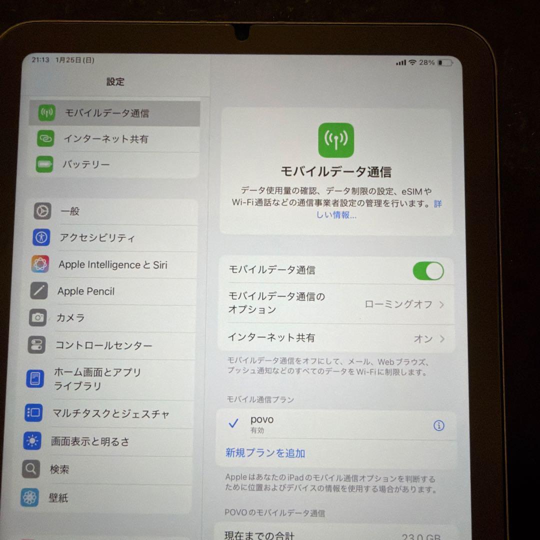 iPad mini A17pro wifi+ Cellular SIMフリー