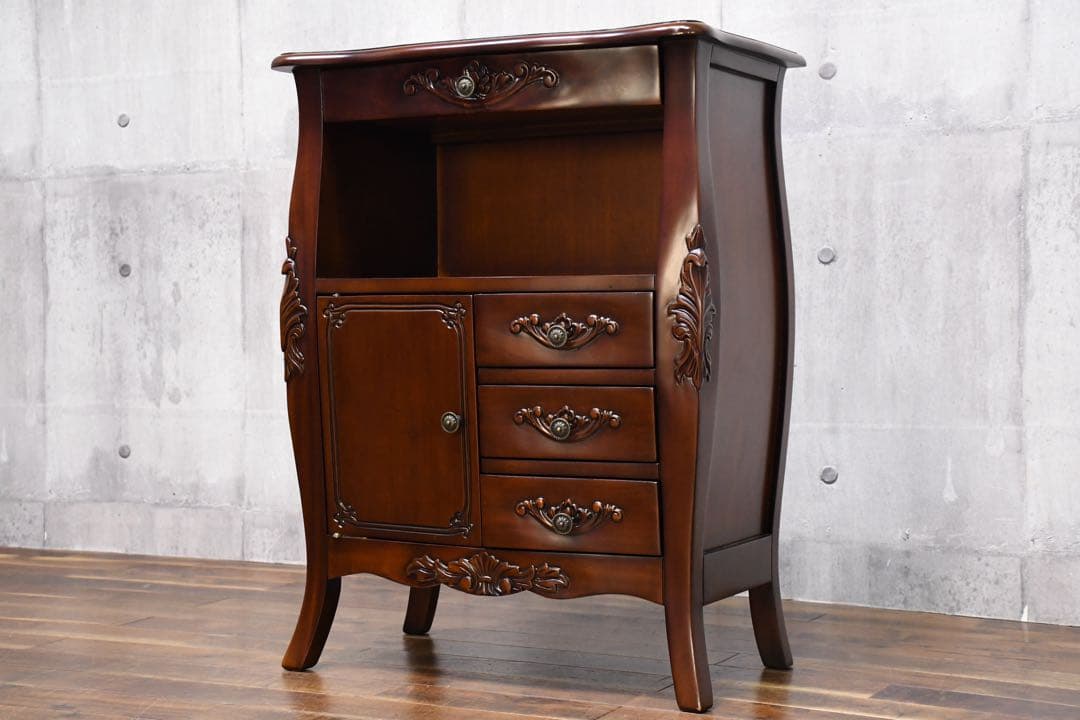 EEK98 クロシオ コモ ファックス台 コンソールキャビネット マホガニー