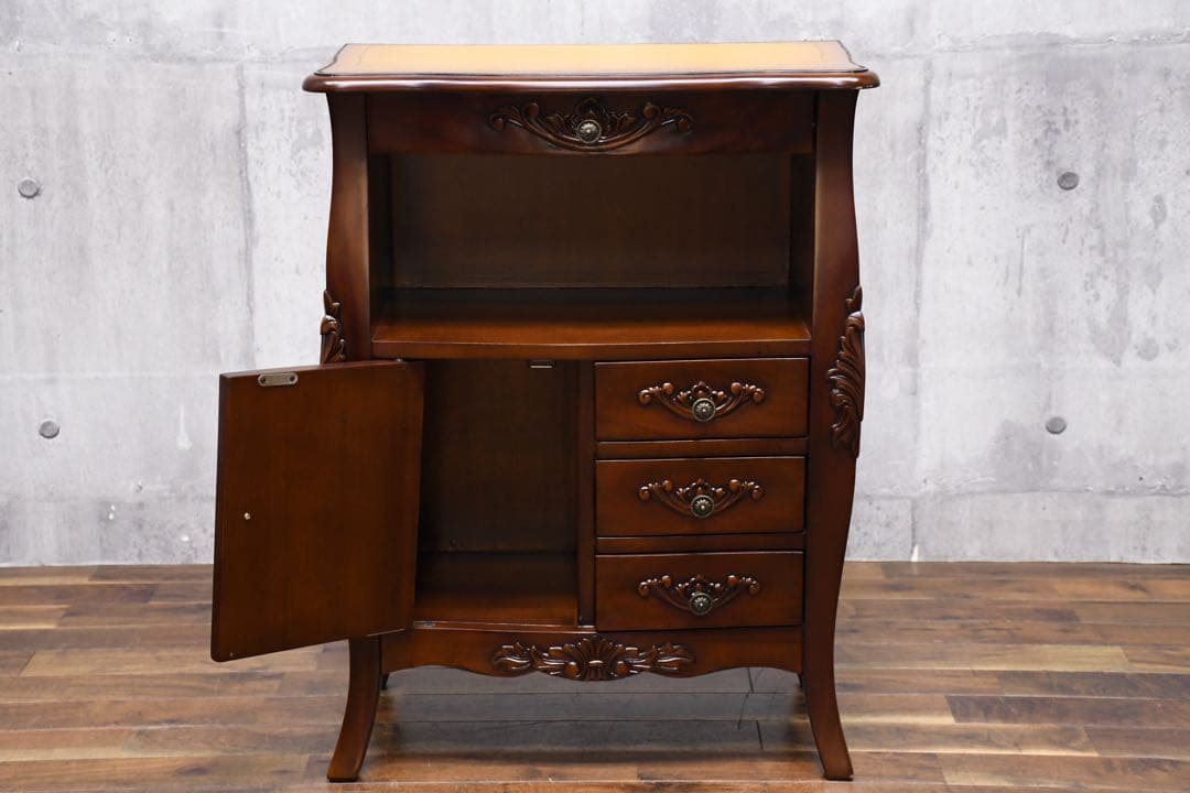 EEK98 クロシオ コモ ファックス台 コンソールキャビネット マホガニー