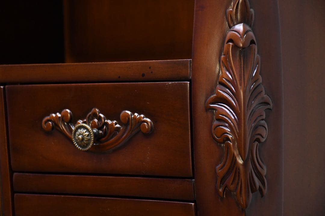 EEK98 クロシオ コモ ファックス台 コンソールキャビネット マホガニー