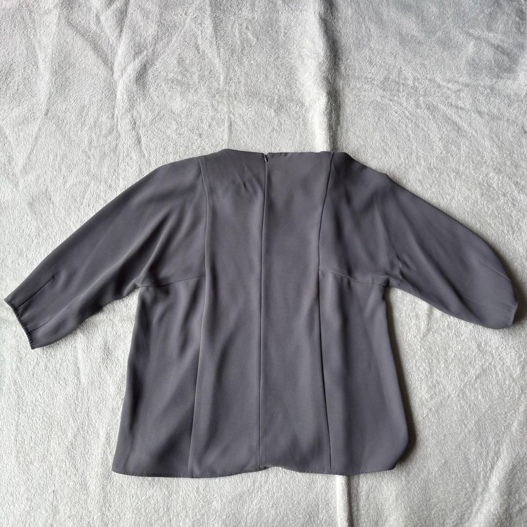 ✨️美品 INDIVI インディヴィ ノーカラー スーツ 3点 グレー Lサイズ