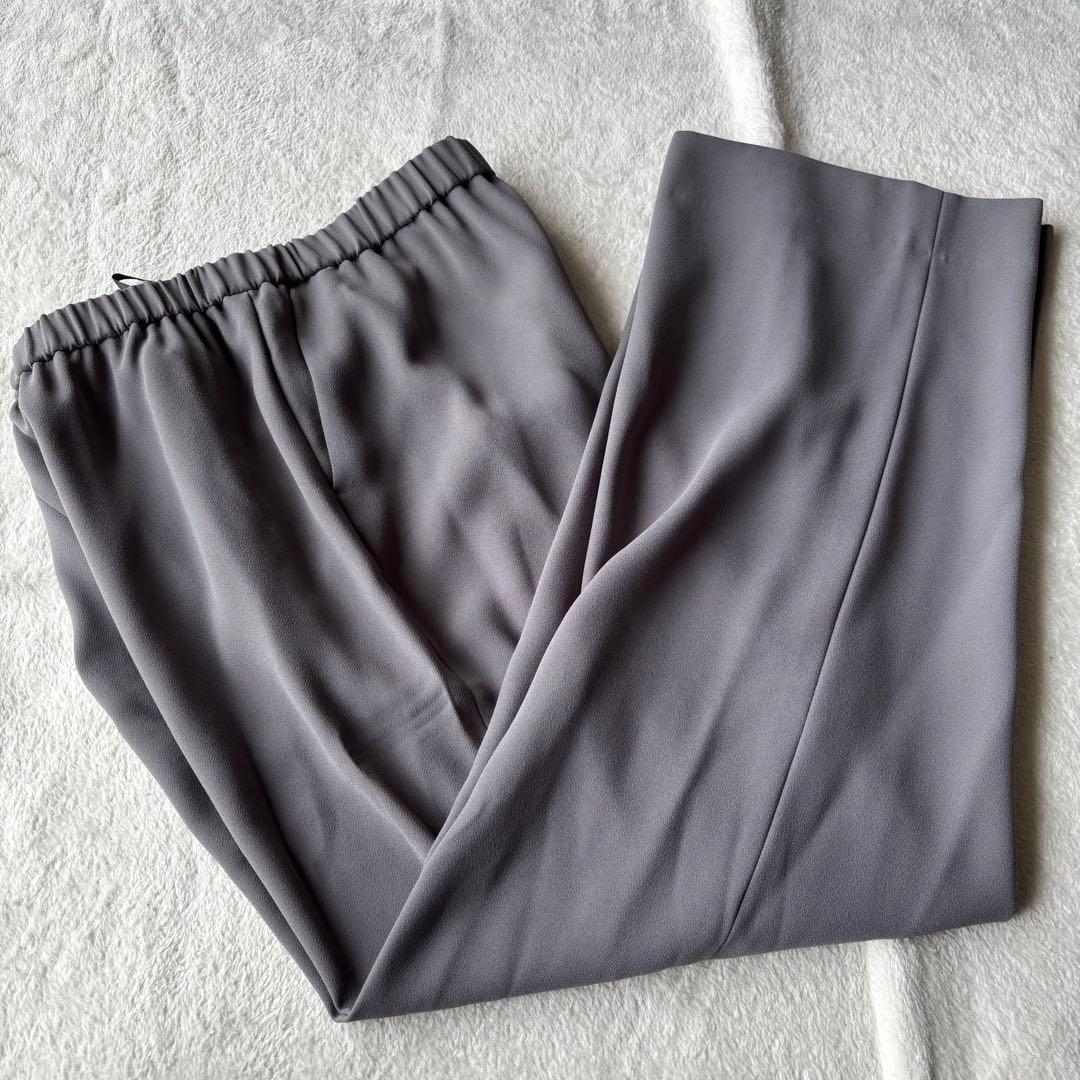 ✨️美品 INDIVI インディヴィ ノーカラー スーツ 3点 グレー Lサイズ