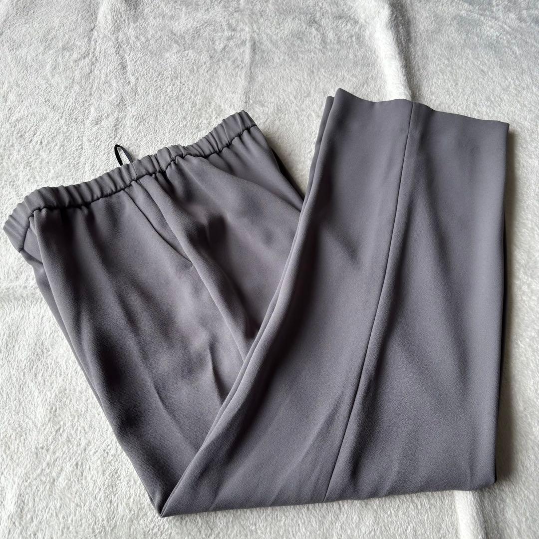 ✨️美品 INDIVI インディヴィ ノーカラー スーツ 3点 グレー Lサイズ