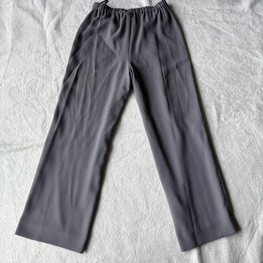 ✨️美品 INDIVI インディヴィ ノーカラー スーツ 3点 グレー Lサイズ