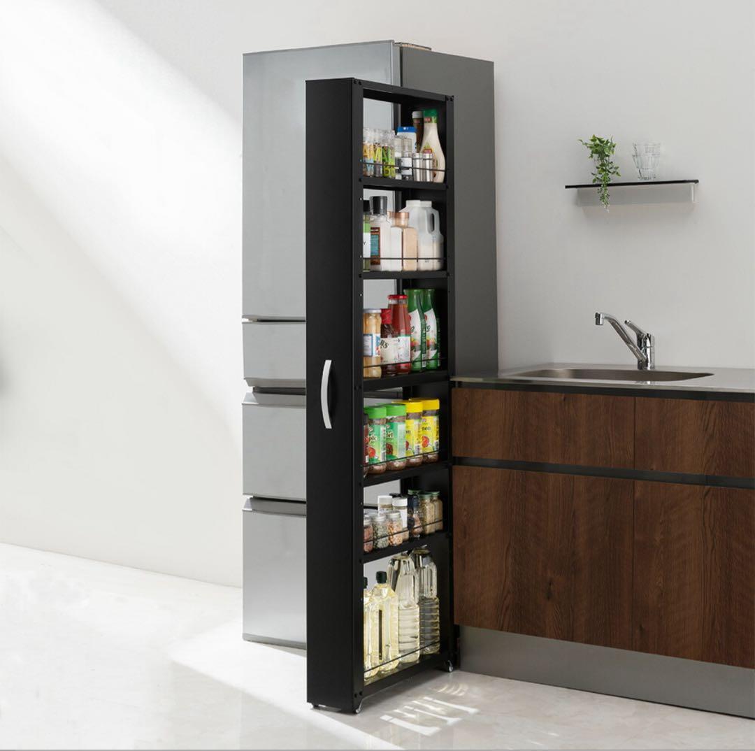 キッチンストッカー 隙間収納 キッチン収納 ［幅15奥行58高さ165.4cm］