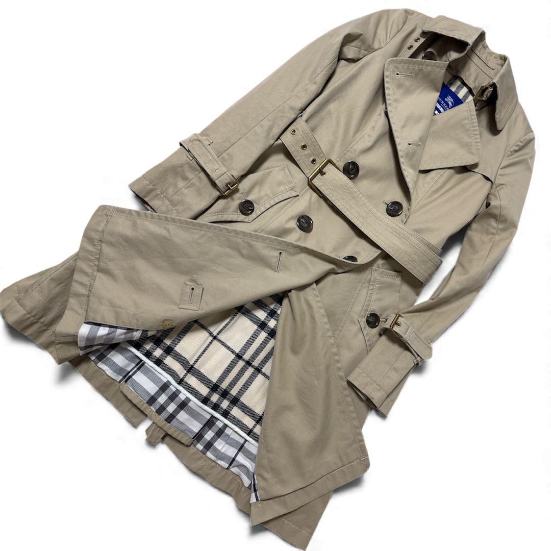 【美品】バーバリートレンチコート　ライナー付き/38 ノバチェック