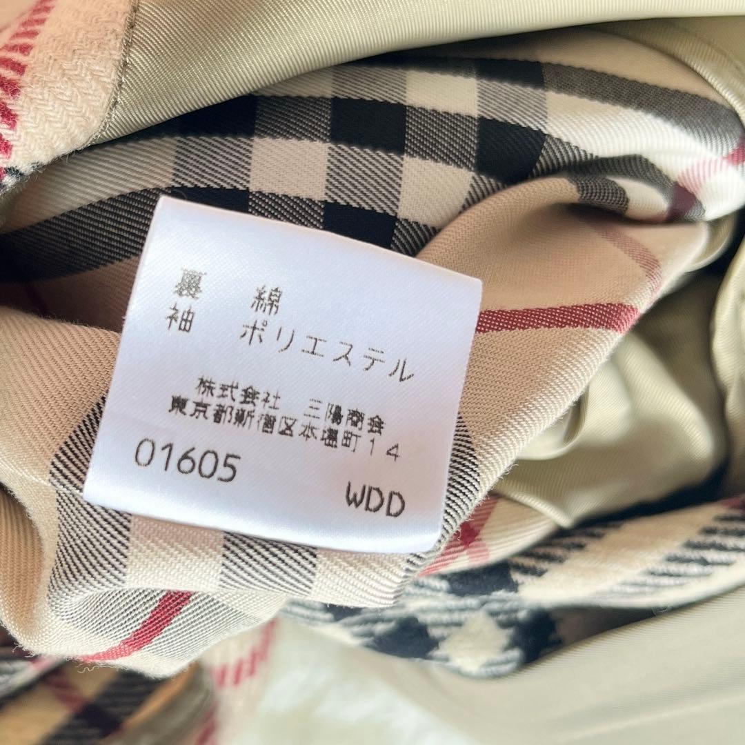 美品　バーバリーロンドン　ステンカラーコート　カーキ　ライナー付き　ノバチェック