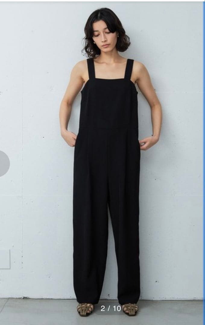 半額以下新品未使用　OUTERSUNSET キャミソールオールインワン ブラック