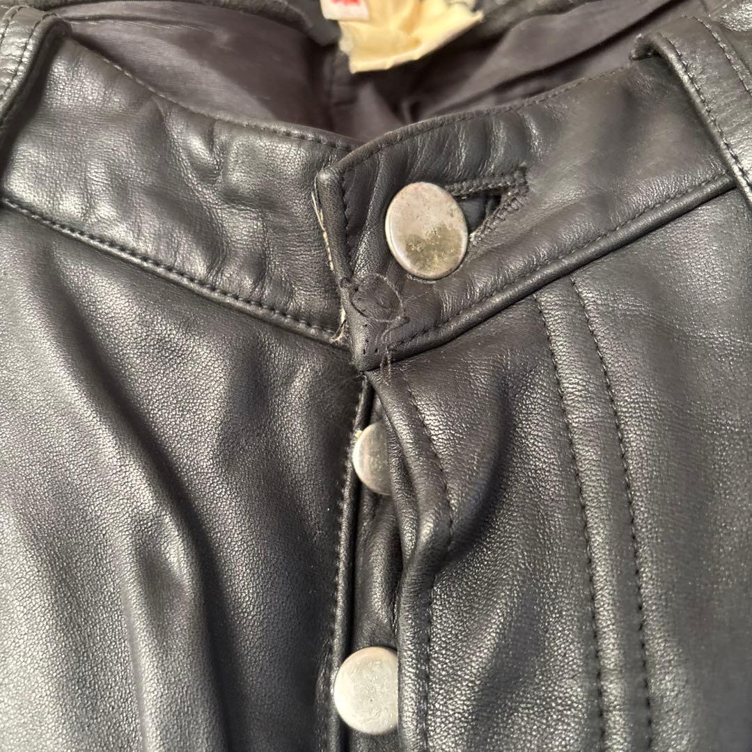 90s フランス製 仏製 agnes b アニエスベー レザーパンツ サイズ44