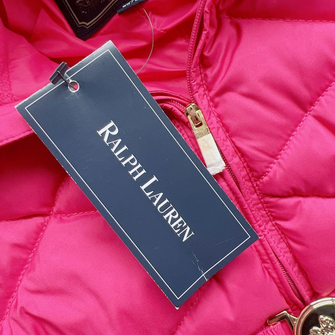 【新品】ラルフローレン ダウン ジャンプスーツ 24M 90㎝　アウター　ピンク