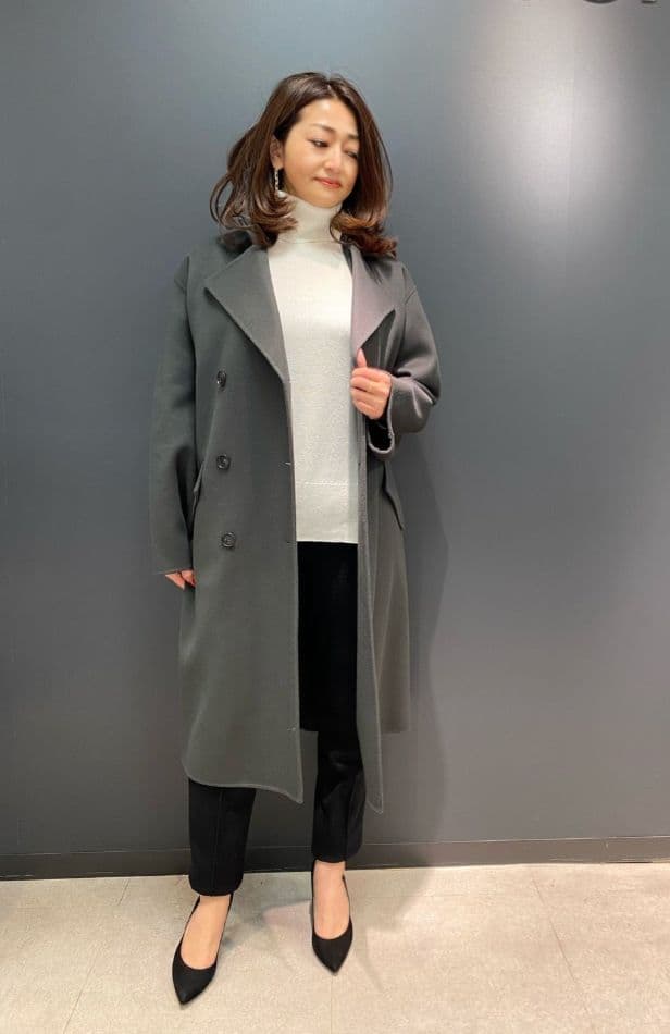 Theory ダブルフェイス ベルト　ロングコート