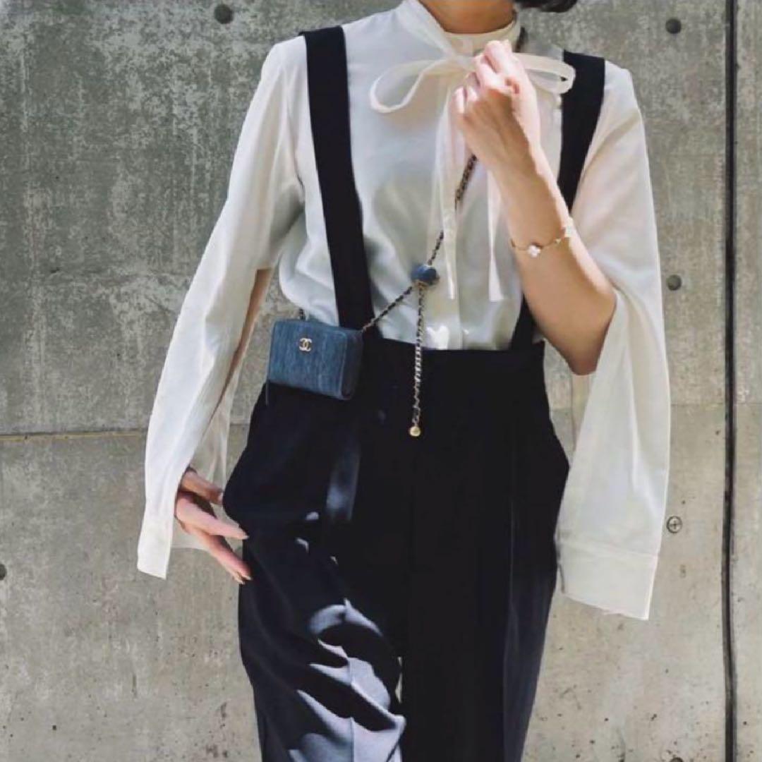 完売品！ enchar エンチャール サロペットパンツ ネイビー フリーサイズ