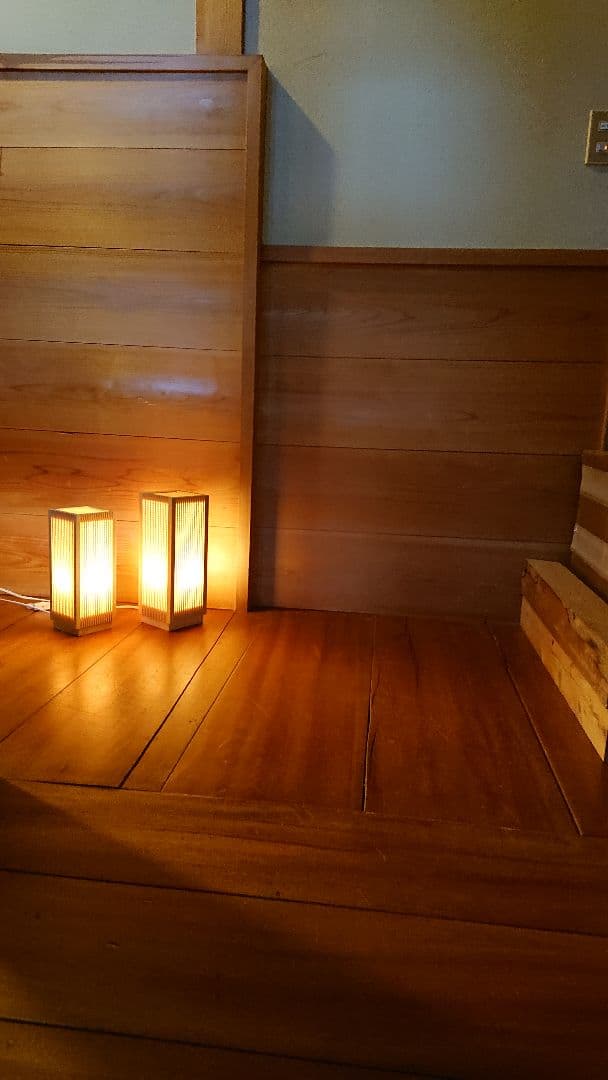 無垢 木材 スタンドランプ