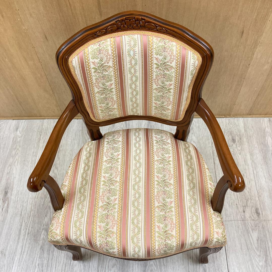 イタリア 　猫脚　アームチェア 　椅子　ダイニングチェア　クラシック 　A