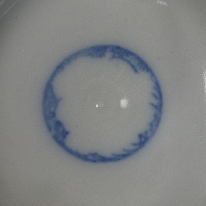 古伊万里 富長貴春 染付 金彩色絵 松鶴文 蓋付茶碗 5個セット　　ｍ353