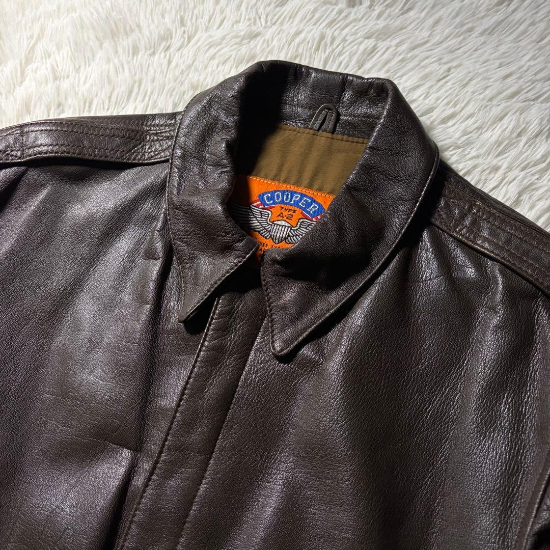 【雰囲気抜群】COOPER フライトジャケット A-2 ゴートスキン　40