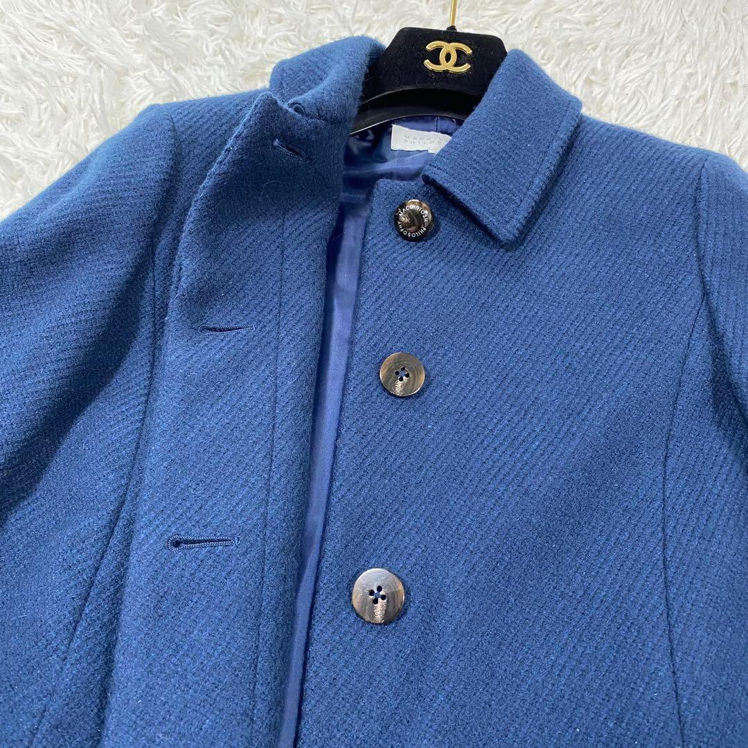 美品✨ マッキントッシュフィロソフィー　アンゴラ混　ウールコート　比翼仕立て