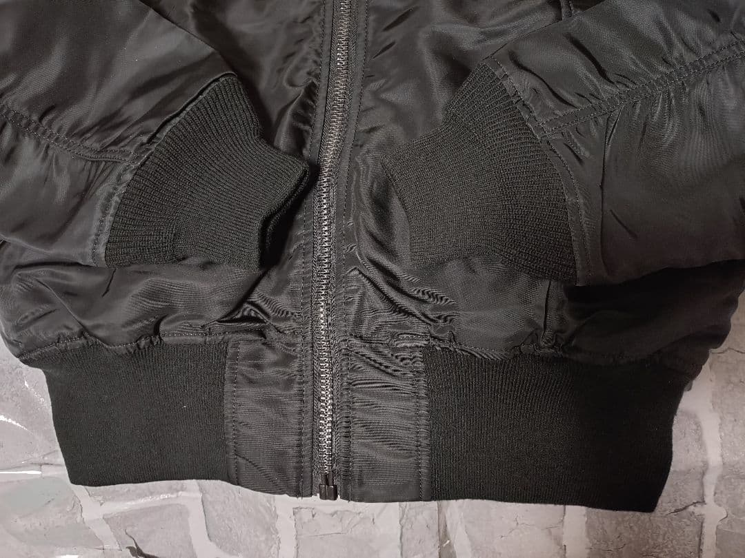 【キヨナガ＆コー】【Mサイズ】【アルファ】【MA-1】【ブラック【コラボ】春秋用