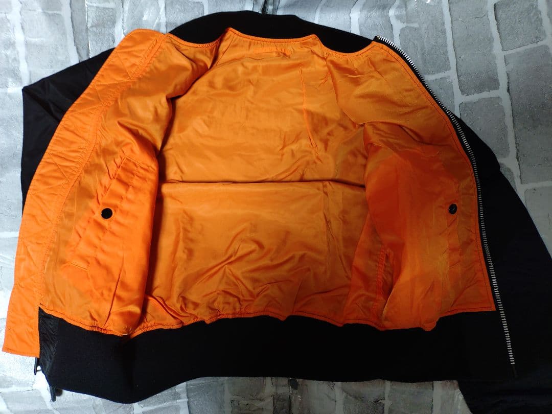 【キヨナガ＆コー】【Mサイズ】【アルファ】【MA-1】【ブラック【コラボ】春秋用