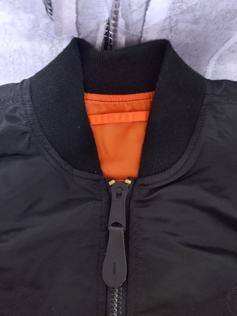 【キヨナガ＆コー】【Mサイズ】【アルファ】【MA-1】【ブラック【コラボ】春秋用