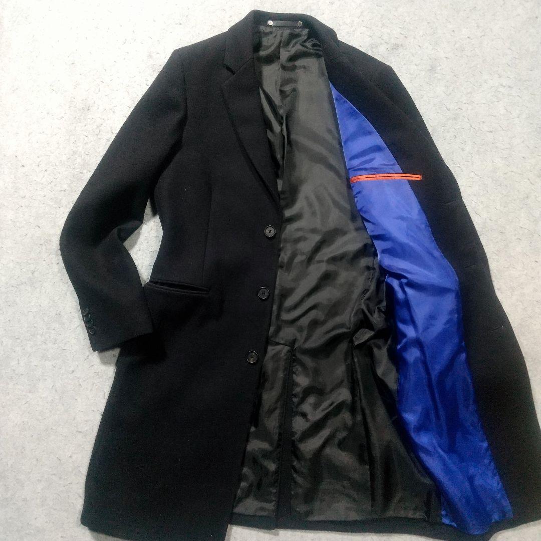 ポールスミス チェスターコート ウール メルトン バイカラー ロングコート