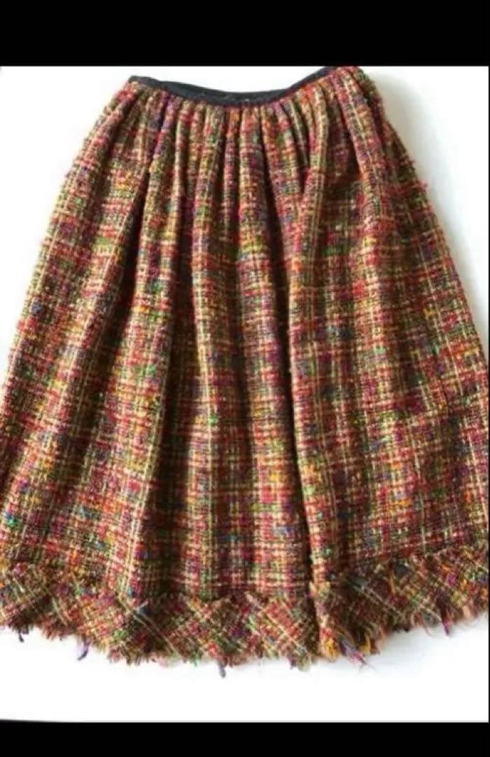 コムデギャルソン ジュンヤワタナベ☆ピンク系ツイードロングスカート