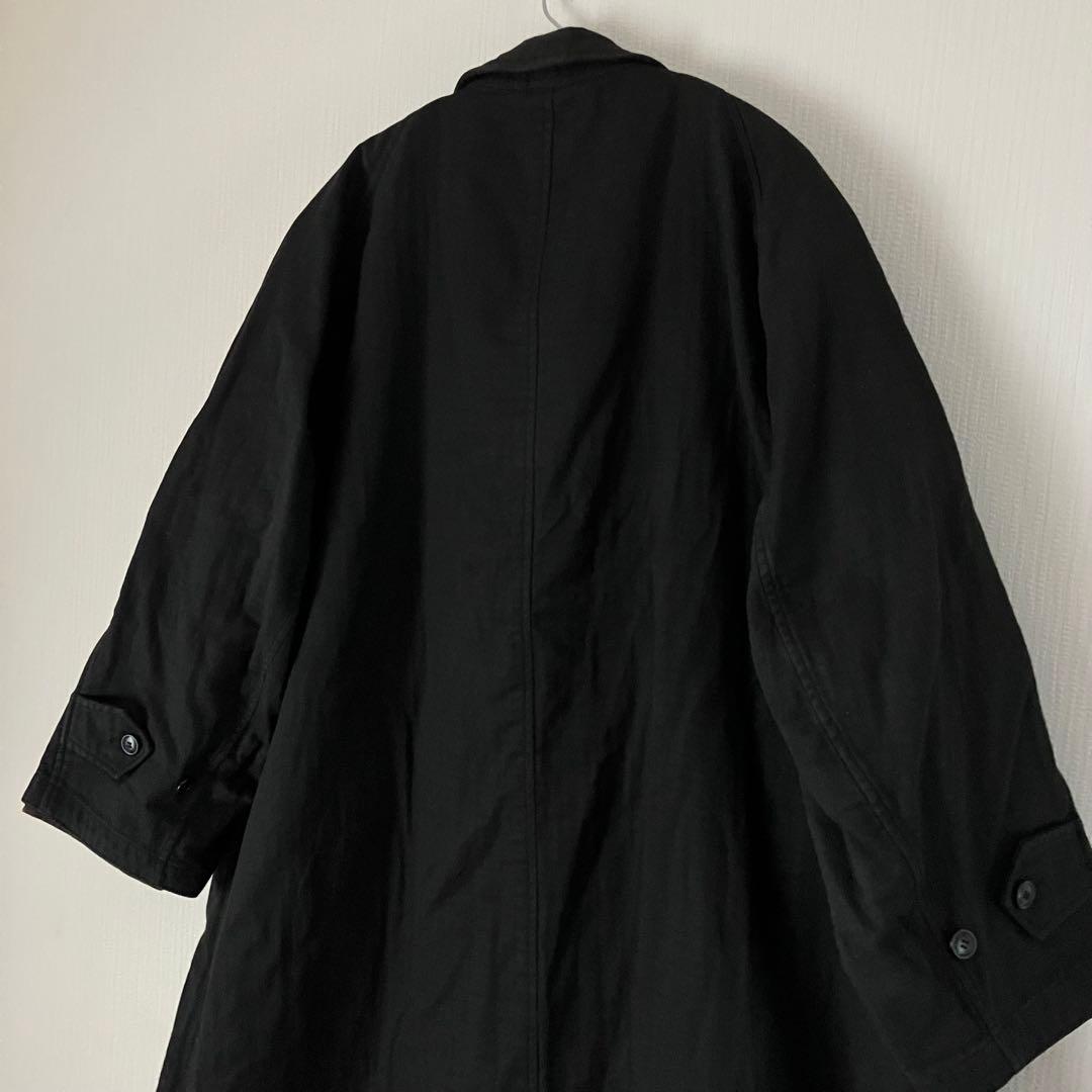 80's ISSEY MIYAKE ステンカラーコート チンスト ブラック