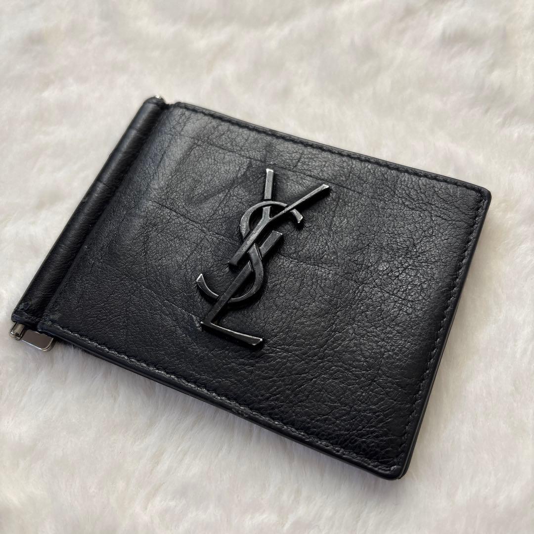 YSL サンローラン　マネークリップ　ブラック