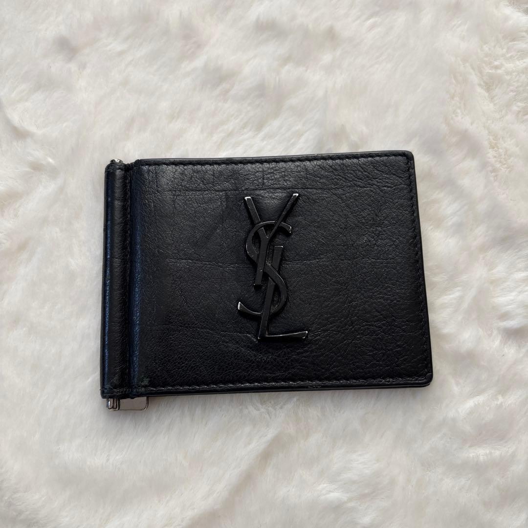 YSL サンローラン　マネークリップ　ブラック