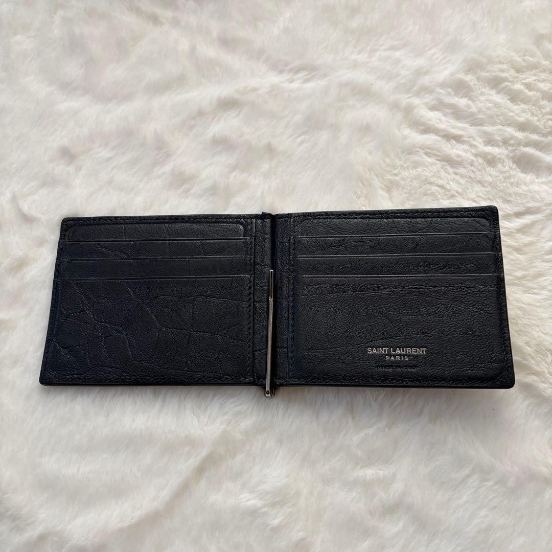 YSL サンローラン　マネークリップ　ブラック