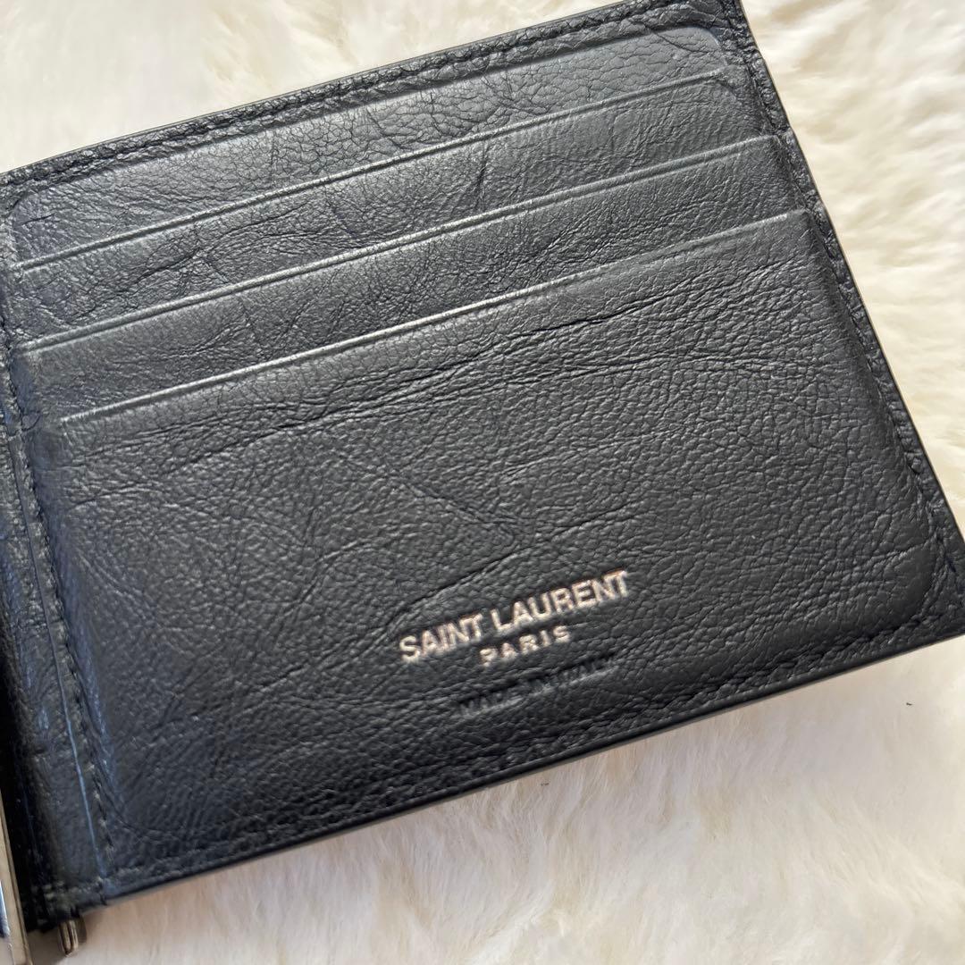 YSL サンローラン　マネークリップ　ブラック