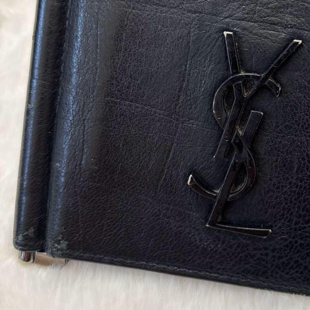 YSL サンローラン　マネークリップ　ブラック
