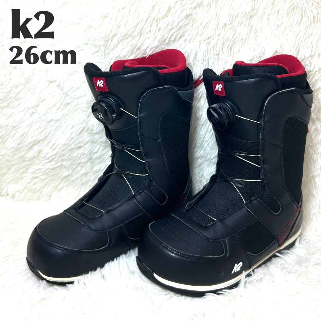k2 MODELSEEスノーボードブーツ 26cm ブラックレッド　ボア　メンズ