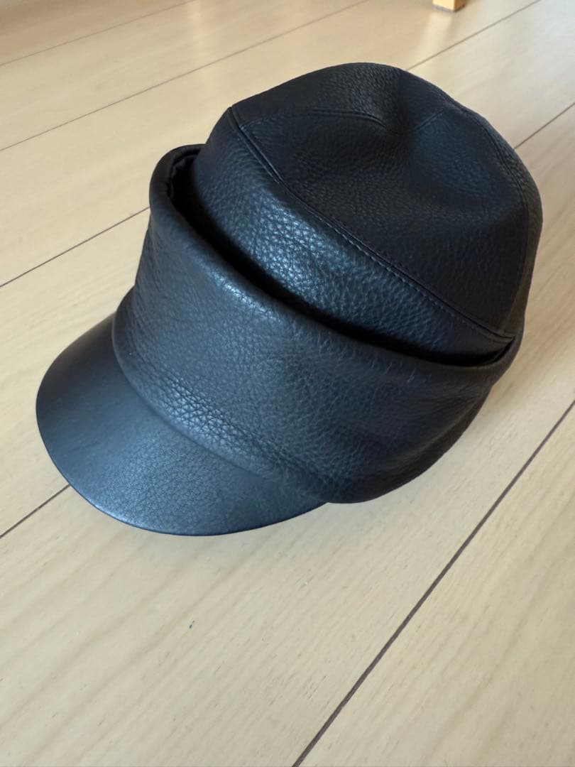 エルメス　レザーキャップ　キャスケット　帽子