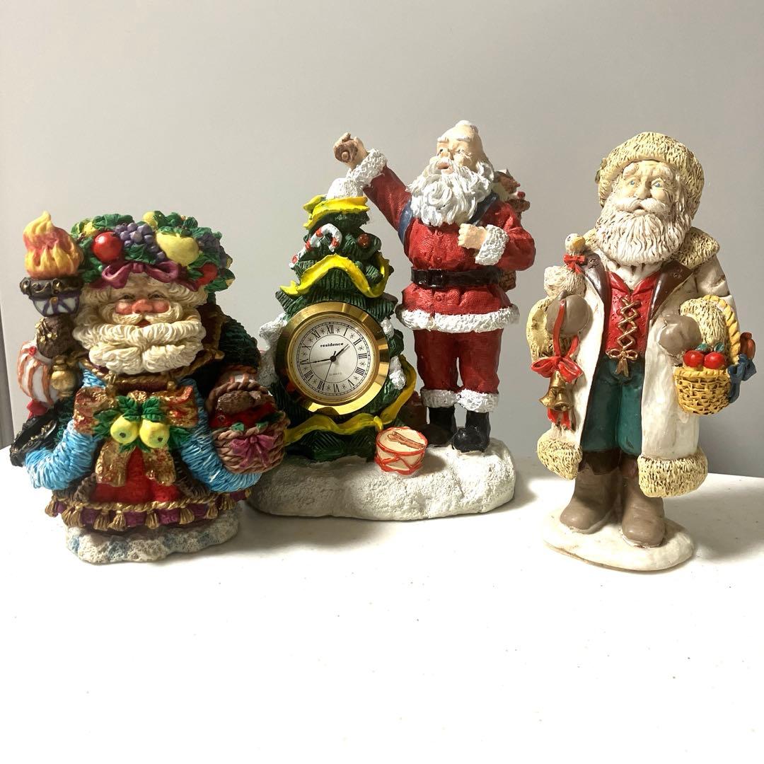 クリスマス サンタクロース 置物 3点セット