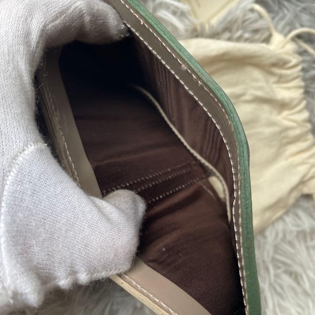 【未使用近い】グレンロイヤル 三つ折り財布 ブライドルレザー グリーン