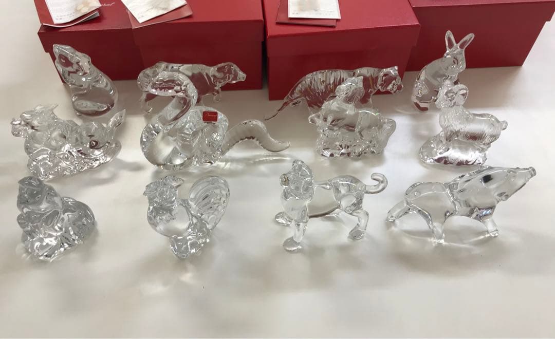 バカラ　十二支セット 子・丑・寅・卯・辰・巳・午・未・申・酉・戌・亥　T.298