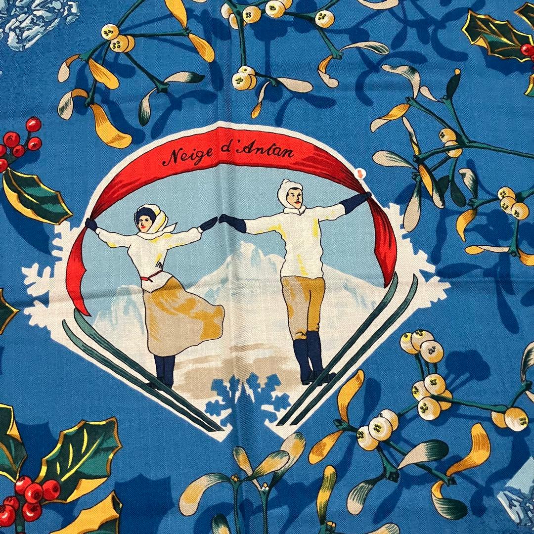 希少❣️HERMES 【Neige d'Antan】去年の雪　カレジェアン140