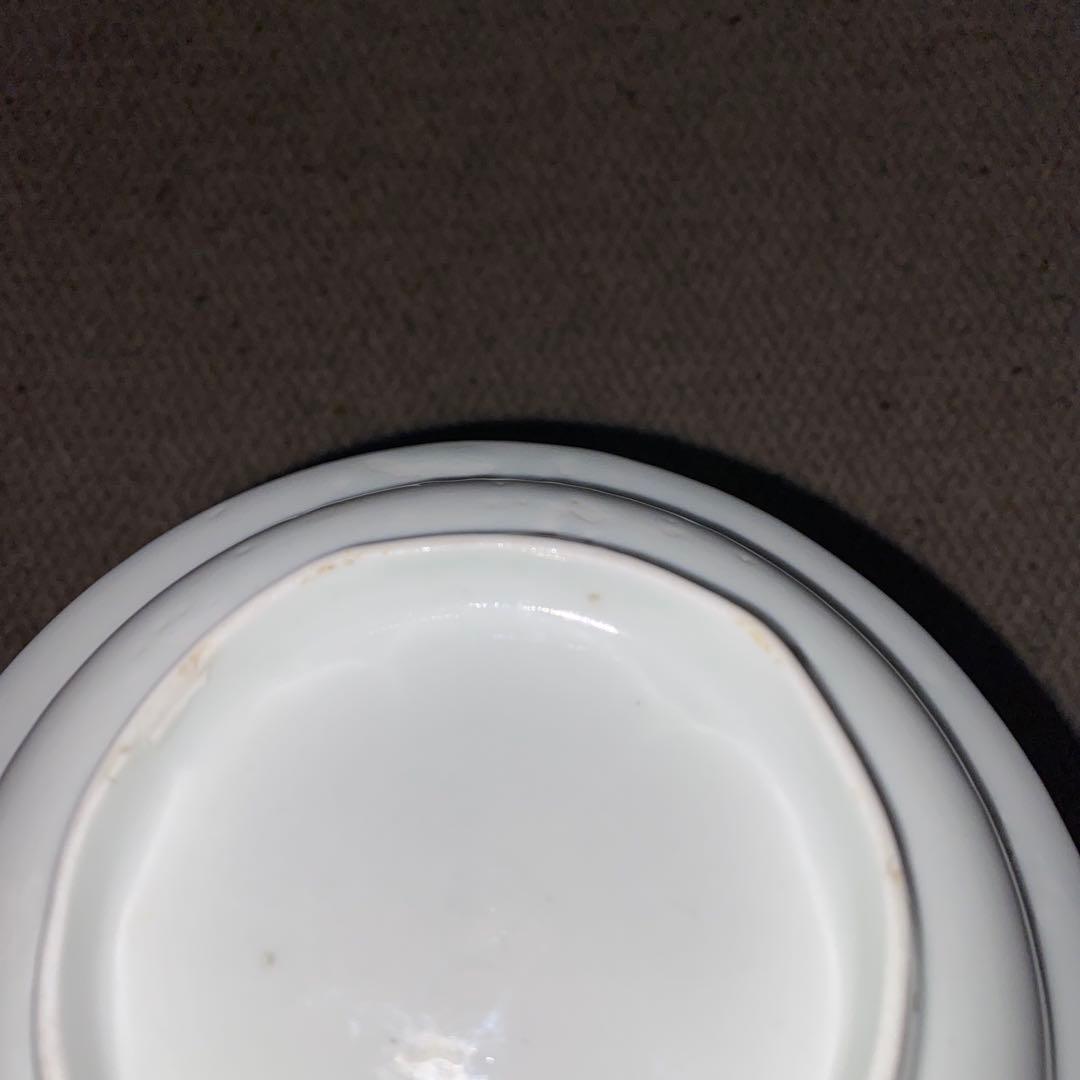 藍九谷　染付　蝶草花文　皿　江戸初期