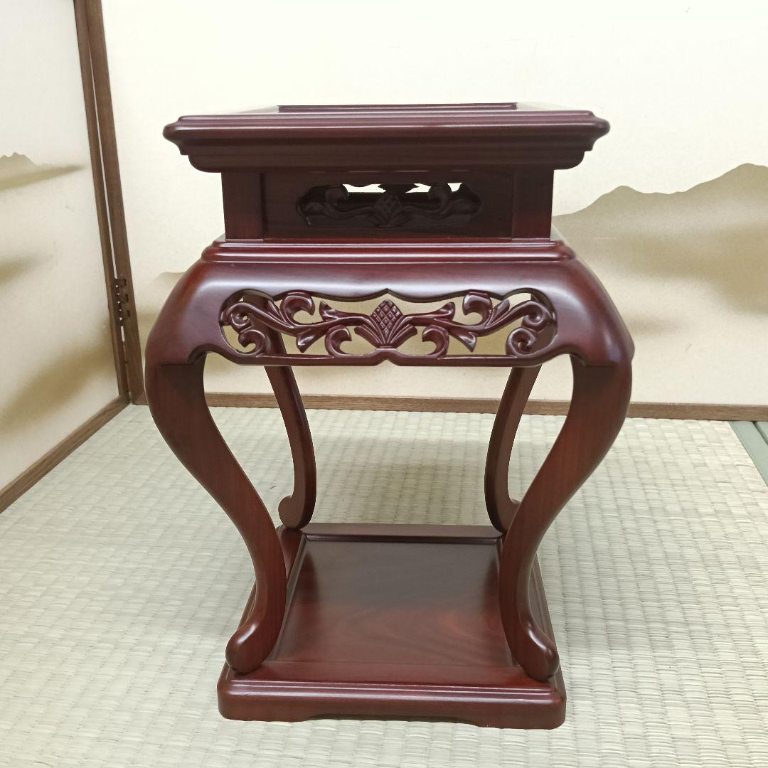 AK89 高卓 ミニ高卓 紫檀 紫丹 花台 香炉台 盆栽台 飾り台 未使用美品